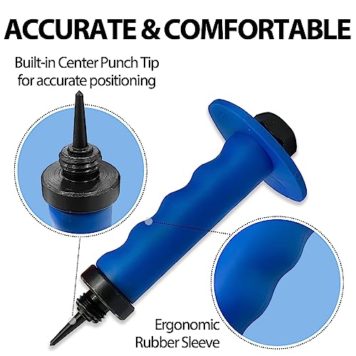 Sutekus Hole Punch Set 14pcs Sharp Hollow Punch Kit Gasket Punch Set Gasket Cutter Foam Cutter Leather Punches Tools 3/16" to 1-3/8"