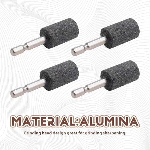 8 Piece Cylinder Whetstone - 1/4 Hex Shank Grinding Stone Mounted Grinding Tip for Rotary Drilling Tools (20mm)