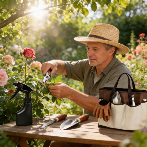 10Pcs Aluminum Garden Tools, Non‑Slip Handle with Gloves, 600D Tote Bag
