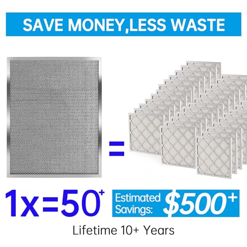 UBeesize 16x20x1 Reusable Electrostatic Air Filter HVAC AC Furnace Filter & K&N HVAC Filter Cleaner: 32 Oz Spray Bottle Filter Cleaner and Refresher