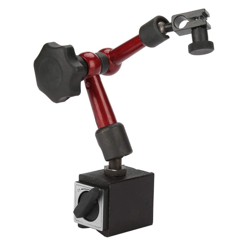0.01mm Dial Gauge with Magnetic Holder 0-0.8mm Magnetic Measuring Tripod for Lathe Metalworking Precise Measurement with Adjustable Arm for Workshop and Industry
