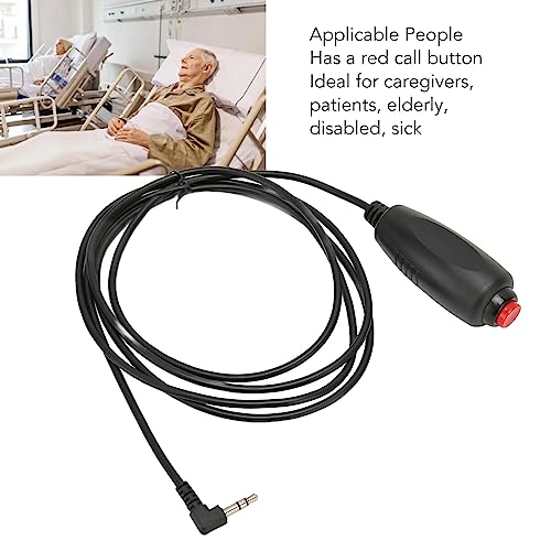 Nurse Call Button Cable, 3.5mm Waterproof Universal Call Cable, Replacement for Nurse Station, Push Button Cable for Caregivers, Patients, Elderly, Sick People