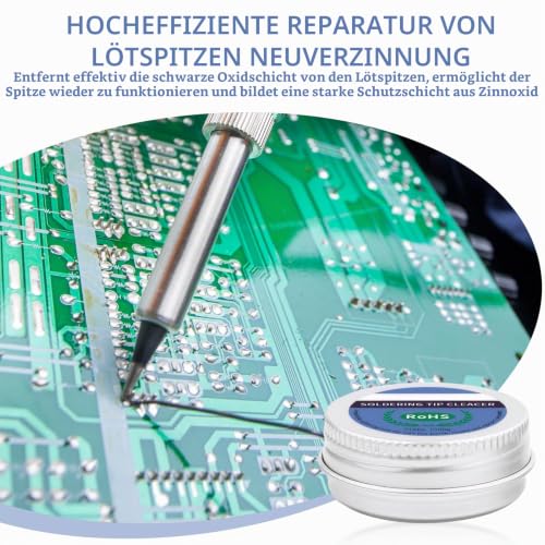 Pack of 2 Soldering Tip Cleaner, 60 g Soldering Tips Reactivator, Can Remove the Oxide Layer, Used to Activate the Oxide Soldering Iron Tip