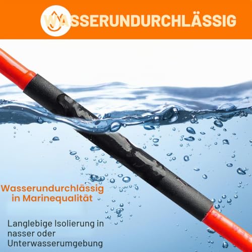 90 mm Heat Shrink Tube Set with Adhesive, 4:1 Heat Shrink Tubing Black | Double Wall and Waterproof, 5 Sizes Heat Shrink Tube, Heat Shrink Tube Cable Sleeve - Pack of 100
