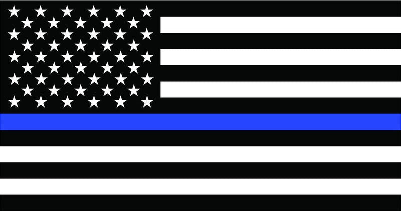 Thin Blue Line American Police Flag Magnetic Bumper Sticker Rectangle, Share w/Family & Friends - Political Sticker for Vehicle, Refrigerator - Car Magnet Decal, Room & Wall Decor, Gift - Set of 3