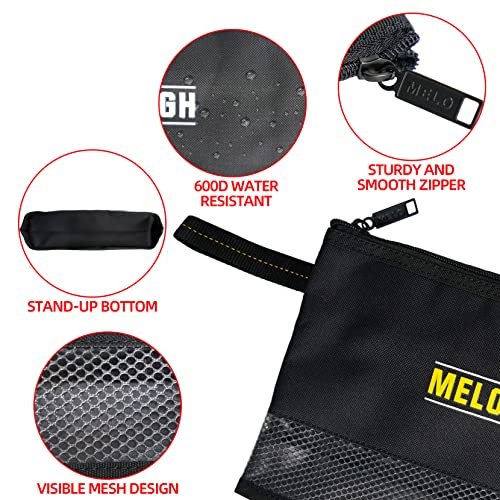 MELOTOUGH 1 Pack Tool Holster Cordless Drill Holster/Hook Single + 1pack Multi Tool Pouch Small Tool Bag Zipper Bag Zipper Pouches