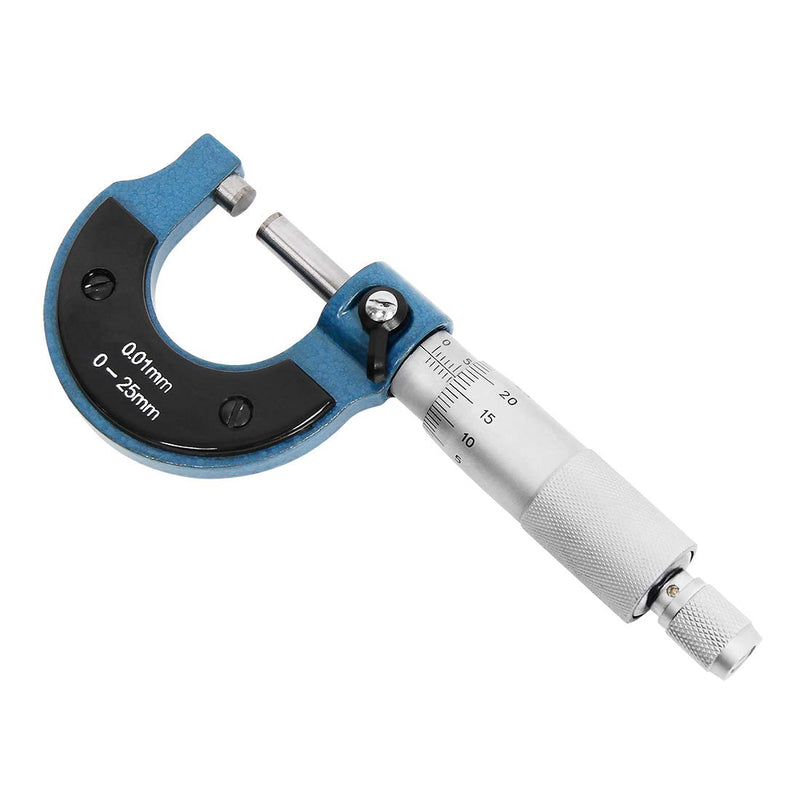 Wisamic outside micrometer screw micrometer measuring screw tool: 0-25 mm resolution 0.01 mm metric external brake caliper