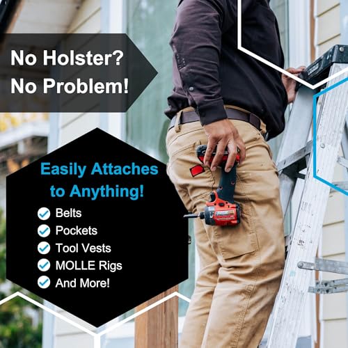 Nöhlster Pro Bundle – 2 Nöhlster Locking Tool Clips + 2 Arc-Ring Belt Anchors. Climb with Tools Worry-Free and unrestricted by Vendor-Specific “Holsters”