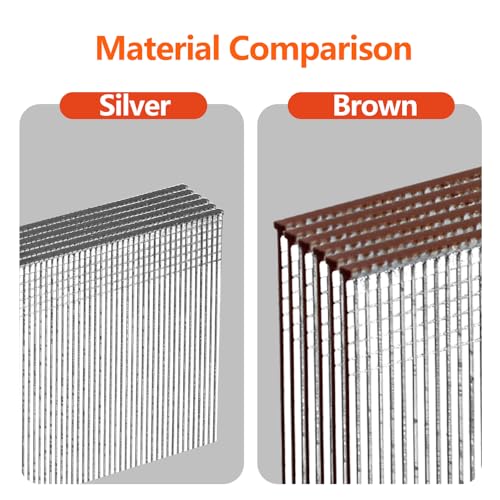 Galvanized 18 Gauge Brad Nails Brown T-head 2.0 Inch 2000-Pack 2"-2000 pcs