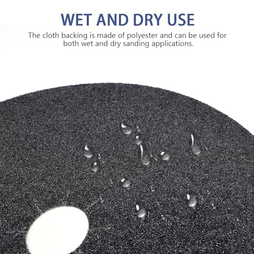 HUAALIUCHE Floor Sanding Disc Cloth-Backed Silicon Carbide，17" x 2" Holes for Concrete, Stone, 36 Grit, 3-Pack #36 - 17"x2”