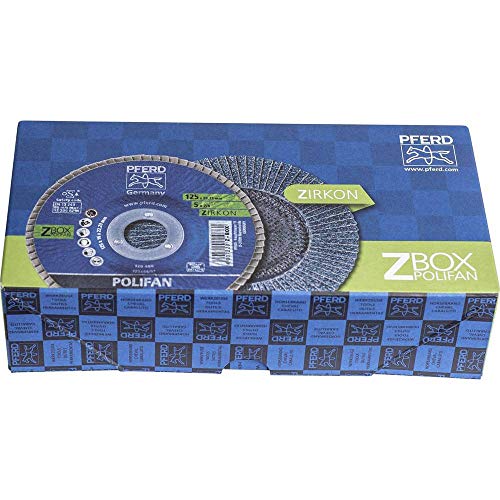 Pferde Polifan 69300934 Pane Abrasive Flap Disc PFC 125 40 Box of 10) 125 mm Zirconia corundum 40