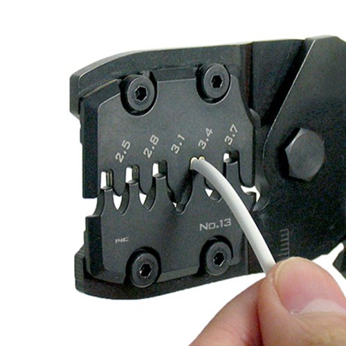 Precision Universal Crimping Tool with Inter-Changeable die Plates (Size L) Handy Crimp Tool. Made in Japan. ENGINEER pad-13, Orange PAD-13 (large dies)