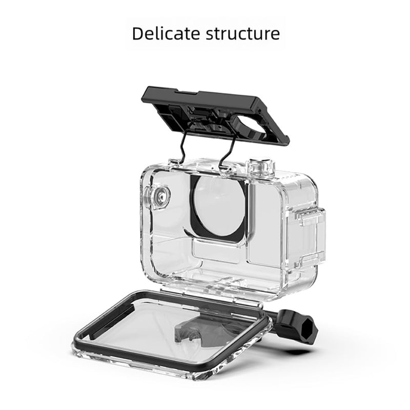 Waterproof Case for DJI Osmo Action 3 /Action 4 Camera Accessories, Underwater 45M/148FT Deep Diving Protective Shell Housing with Bracket Accessories Quick Release Mount