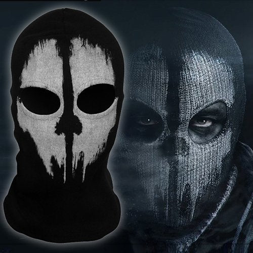 Takashi 2 Hole Balaclava Ghost Skull Face Mask Bike Motorcycle Helmet Hood Ski Sport Neck Face Mask Halloween Horror Call of Duty