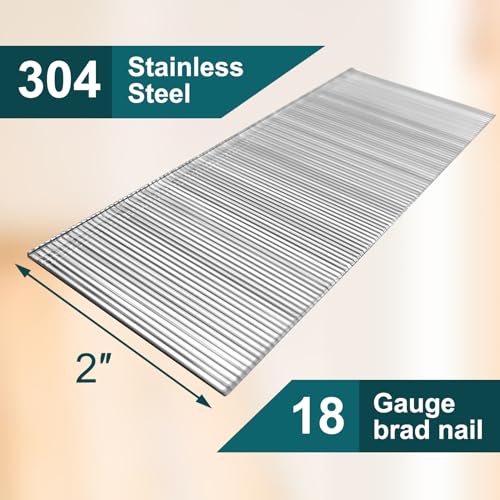 18 Gauge 304 Stainless Steel Brad Nails 2 Inch,2000-Pack 2 inch - 2000 pcs