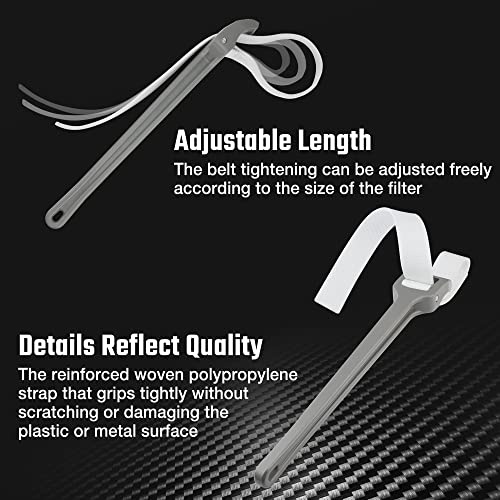 DURATECH Strap Wrench 18" Handle, Adjustable Nylon Strap Pipe Wrenches 18 Inch Grey