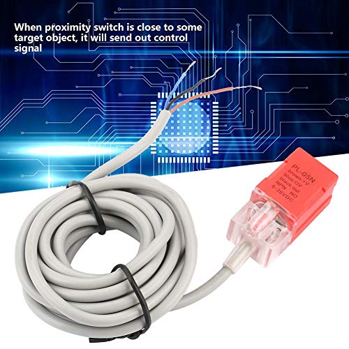 Keenso Inductive Proximity Sensor, PL-05N NPN Normally Open DC Proximity Sensor Switch 5mm Distance Magnetic Proximity Sensor Switch