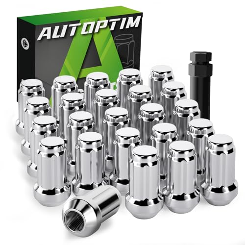 AUTOPTIM 24pcs M12x1.25 Spline Lug Nuts & 6 Spline Lug Nuts Socket Key