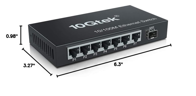 8-Port Fast Ethernet Switch, 1 Port SFP (Without Transceiver), 7 Port RJ45 (10/100Base-Tx) 8 Port | 1x SFP slot★SALE★