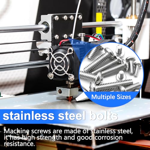 730Pcs Machine Screws Nuts and Bolts Assortment Kit, 304 Stainless Steel Bolts 16 Sizes #4-40#6-32#8-32#10-24 Phillips Pan Head Hardware Screws + 333Pcs Machine Screws
