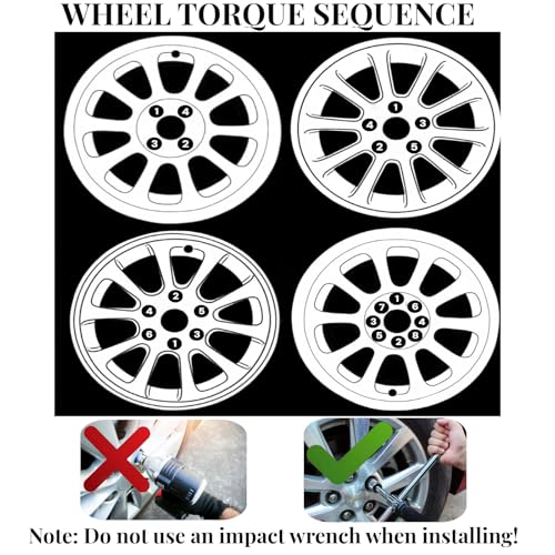 5-Piece Set M14-1.50 Wheel Lug Nuts Wheel Hub Stud for Toyota Tundra 2007-2021 Sequoia 2008-2021 Land Cruiser Lexus LX470 LX570 Front/Rear Wheel Replacement Parts: Nut 90942-01103, Stud 90942-02077 Nuts+Stud
