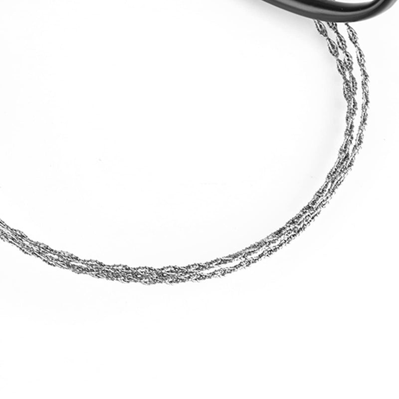 ciciglow Stainless Steel Wire Saw for PVC Hoses, Pipes, Hoses, General Tools, Cable Saw, 29.53 Inch Serrated Cutting Cable with Two Handles, for Cutting Wood, Plastic, Bone, Rubber