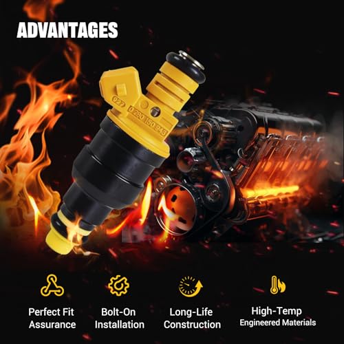 Fuel Injectors Set of 8 & 20Pcs M12x1.5 Bulge Acorn Open End Wheel Nuts