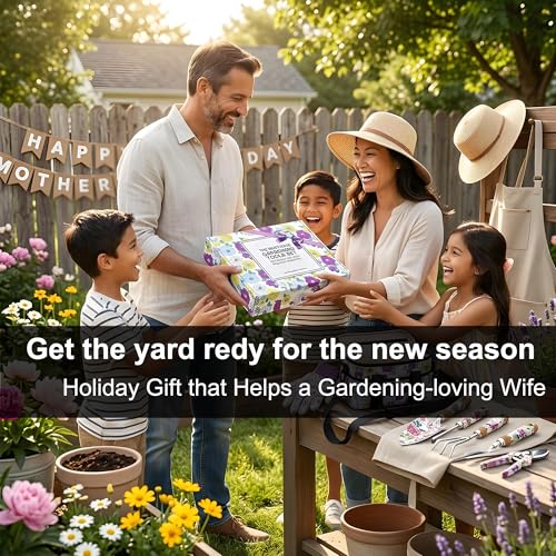 8-Piece Floral Garden Tool Set with Knee Pads & Gloves