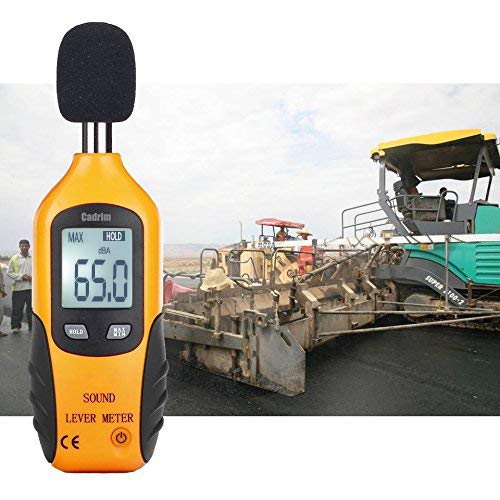 Cadrim Digital Sound Level Meter, Portable Sound Level Meter 30dB to 130dB Decibel Meter with LCD Display Can Be Used for Factories and Streets