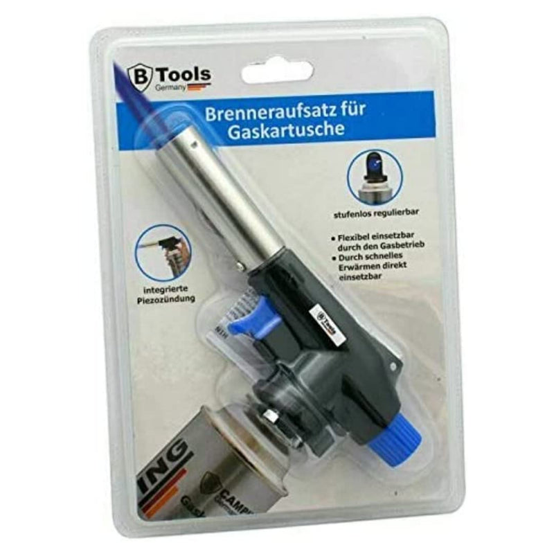 BTools blowtorch, blowtorch, gas burner, Bunsen burner attachment, butane gas cartridge