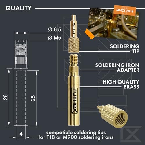 ruthex Bundle - Threaded Inserts #2-56 + #4-40 + #8-32 + #10-24 UNC Assortment Box + ruthex 7X Soldering Tips/Heat-Set Insert Tips for Inserts in Plastic Parts and 3D Printer Parts