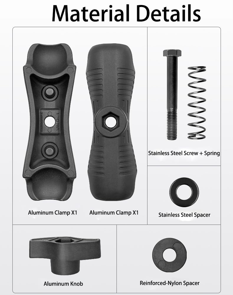 Strg Double Socket Arm with 2.25" Ball Sockets, 8.3'' Double Socket Arm Compatible with RAM and 2.25" D Size Ball Mounts Ball Components 2.25" Ball (8.3 inch Long)
