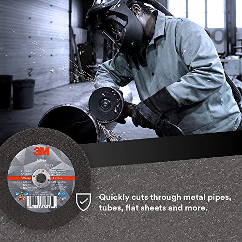 3M Silver Cut-Off Wheel, 87463, 36+, T1, 4 in x 0.05 in x 3/8 in 4 in x .050 in x 3/8 in