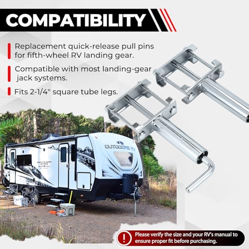 308287 RV 5th Wheel Landing Gear Quick Release Pull Pins -2 Pack 3/8" 7/16"