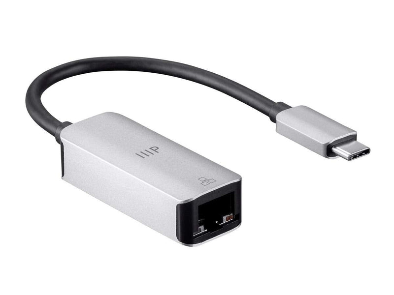 Monoprice USB-C Gigabit Adapter - Speeds up to 1000Mbps, Aluminum Body, Compact, Plug-n-Play, Compatible with Windows and MacOS - Consul Series