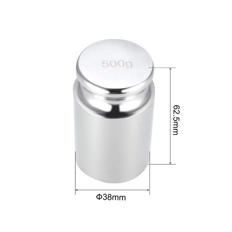 sourcing map 2pcs gram calibration weight 500g M1 precision steel chrome plated digital scales