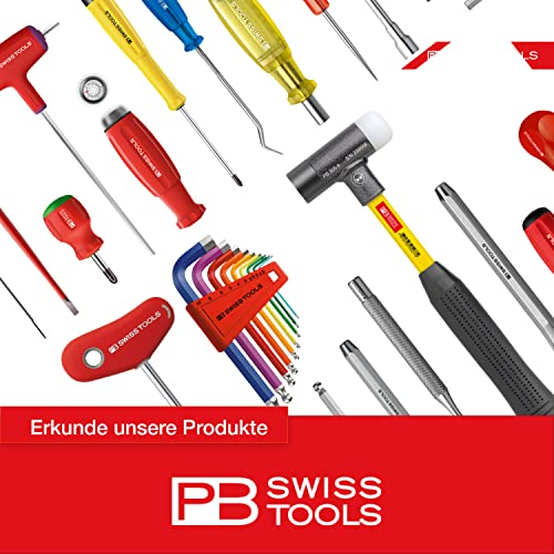 PB Swiss Tools Safety Pin Punch Set PB 873 | 100% Swiss Made | 4-piece knurled Drift Punch Set for Safe Drift Punching of Rivets, Pins, Bolts or Connecting Elements