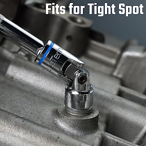 DURATECH 3/8" Drive Universal Joint Socket Set, 10-Piece, Metric, 10mm-19mm