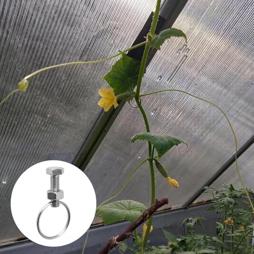 INCREWAY M6 Bolts with Nuts Screw Kits, 24 Set Greenhouse Bolts and Rings Creates Hanging Anchor Points in Glazing Bar Channels to Plant Clips for Climbing Plants