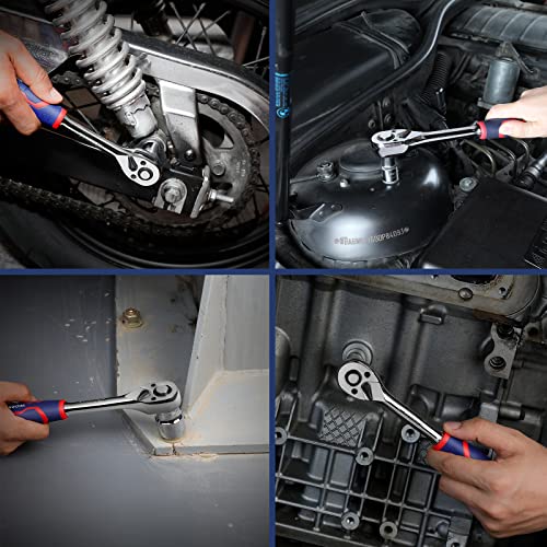WORKPRO 3-Piece Ratchet Set, 1/4", 3/8", 1/2" Drive Ratchet Wrench 3-Piece Set: 1/4", 3/8", 1/2"