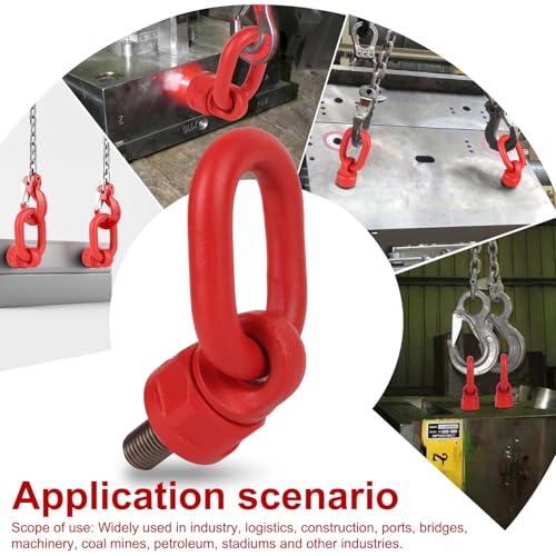 4pcs Eye Bolts M12x18 Load-Bearing 0.5Ton-1Ton Metric Thread Alloy Steel Material 360° Rotatable Eye Ring Alloy Steel Material Industrial-Grade Lifting Sling Tensile Strength >1080MPa 4pcs M12x18