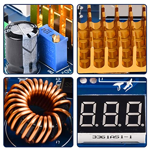 Heemol DC-DC Boost Converter Module 3-35V to 5-45V XH-M411 Adjustable Step Up Voltmeter with Digital Display 1 piece