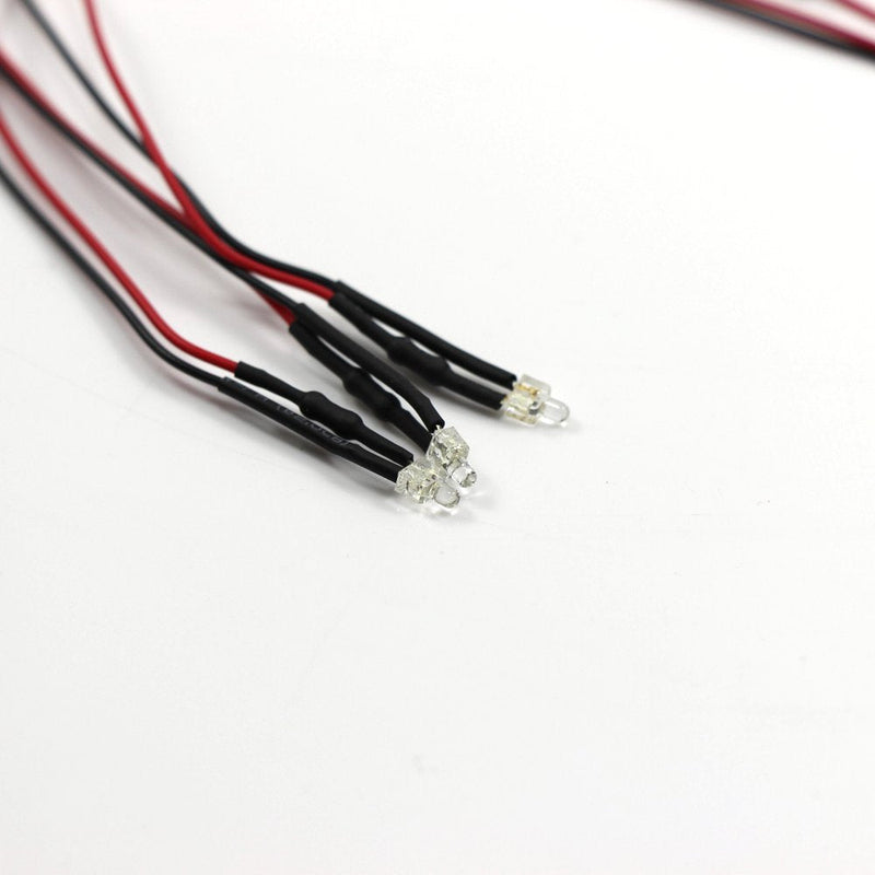 Evemodel 20pcs. Pre-wired 1.9mm warm white LED lighting kit 12V ~ 18V NEW L1219WM-20-EU 1.9mm warm white