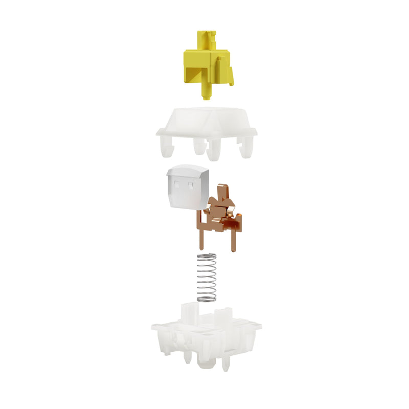 GATERON Milky Yellow Pro V3 Keyboard Switches, Pre-lubed Linear 5 pin for All MX Mechanical Keyboard (90PCS) 90pcs