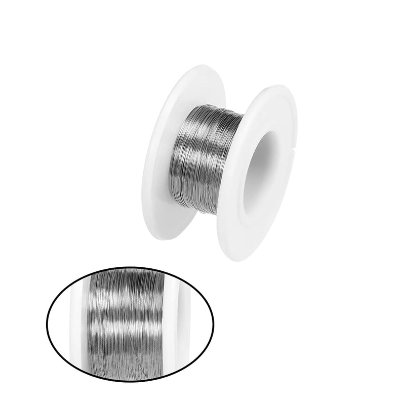 sourcing map 0.1 mm 38AWG Heating Resistance Wire Nichrome Cable for Heating Elements 115ft de 38AWG / 0.1mm x 35M