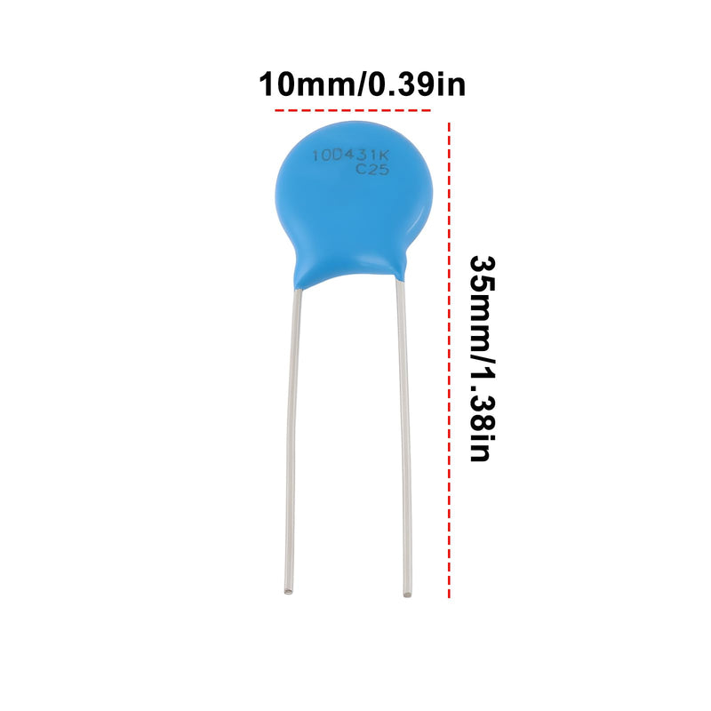 The Lord of the Tools 10pcs S10K275 B72210S0271K101 2 Pin Direct Entry Metal Varistor 275V AC 350V DC Electrical Industrial Equipment