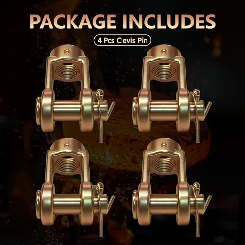 10 Pack Slack Adjuster Clevis Pin Kit for Air Brake Chambers with 1/2'' Pin Push-Rod Clevis, 5/8'' Female Thread Standard Stroke Clevis-Yoke Replaces 1245C185 10 Pcs
