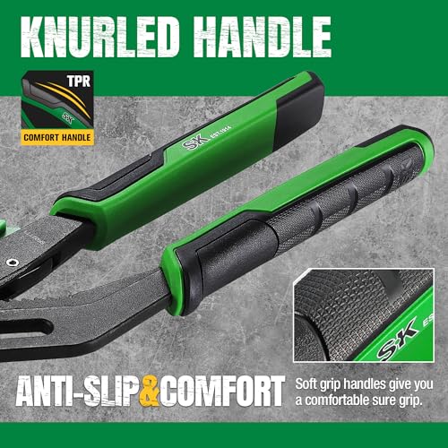 SK 12'' Quick Adjust Water Pump Pliers, SureGrip V-Jaw Groove Joint Pliers 12" Quick Adjust Groove Joint Pliers