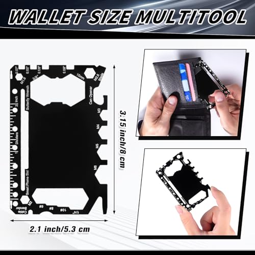 Cholemy 48 Pcs Credit Card Wallet Multitool 46 in 1
