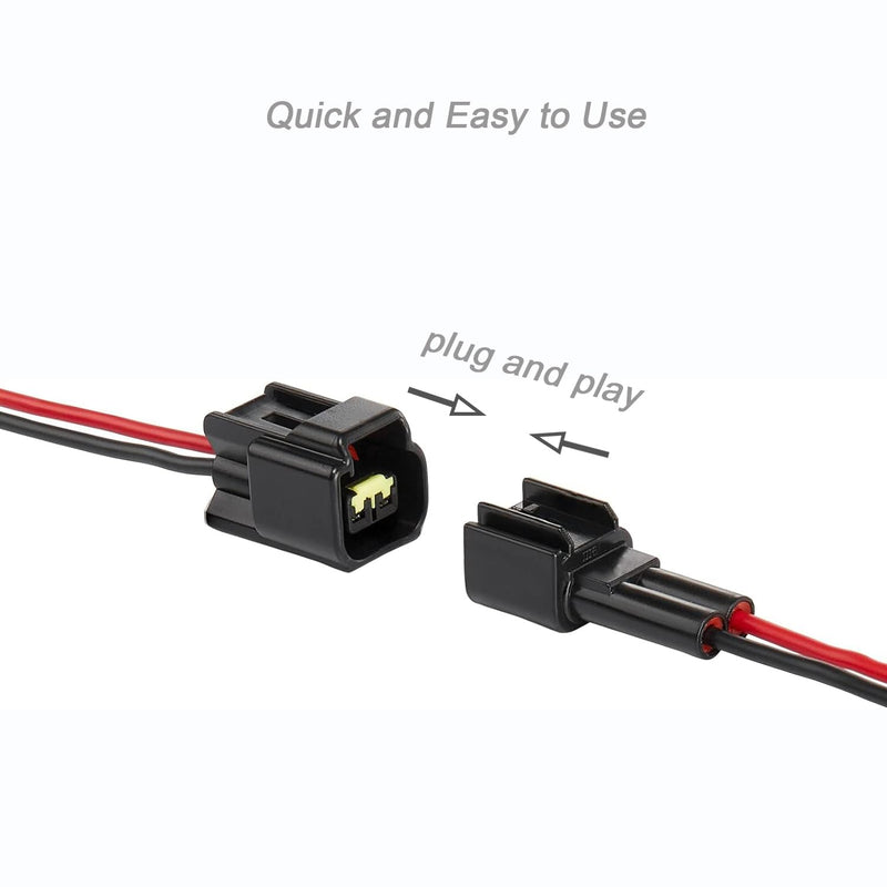 2 Pin Automotive Wire Connector Plug 2 Wire Waterproof Auto Electrical Connector 6 pairs Male Female Quick Disconnect Connector Cable Wire 16AWG, for Car,Truck,Motorcycle,Boat(Car Black 2P) 2 Pin Automotive Wire Connector